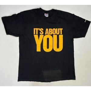 VINTAGE It’s About You Miami Herald Graphic T-shirt Men XL Black Short Sleeve